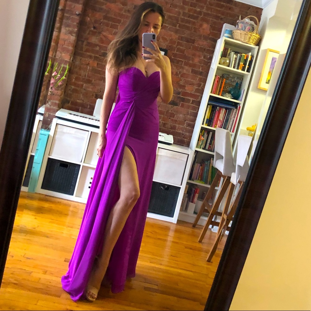 Faviana Couture Purple Dress size S 4